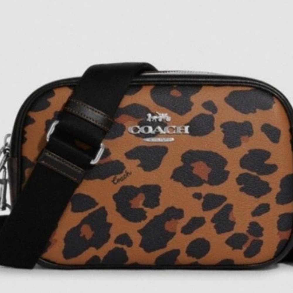 Coach Jamie Leopard Camera Bag, Handbag, Tote, Crossbody NWT